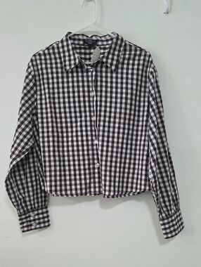 Velvet Heart Black & White Gingham Button-Down Shirt